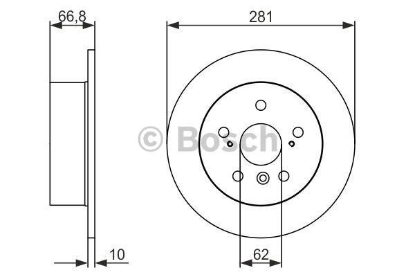Bosch Rear solid brake disc – price [object Object] PLN