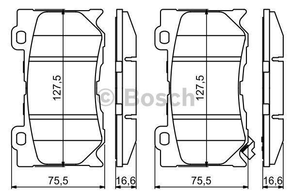 Bosch Brake Pad Set, disc brake – price 158 PLN