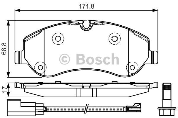 Bosch 0 986 TB3 205 Brake Pad Set, disc brake 0986TB3205