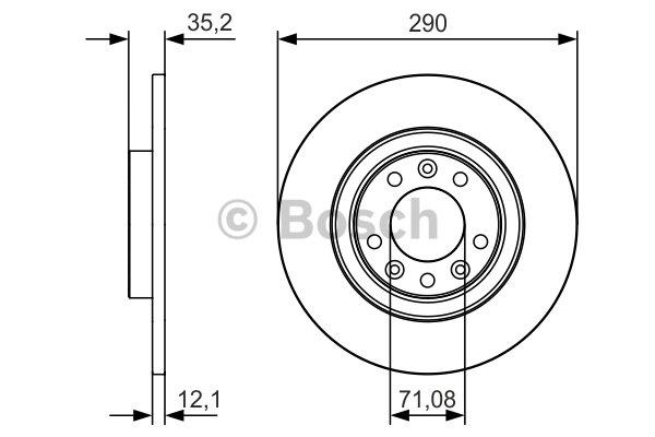 Bosch Rear solid brake disc – price 143 PLN