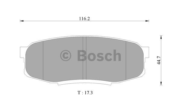 Bosch 0 986 AB9 302 Brake Pad Set, disc brake 0986AB9302