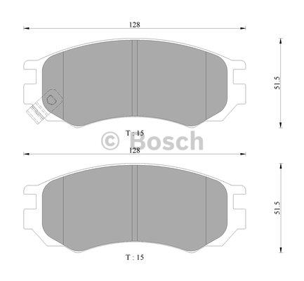 Bosch 0 986 AB9 068 Brake Pad Set, disc brake 0986AB9068