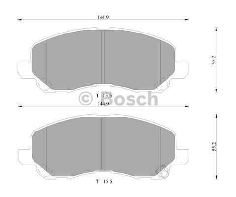 Bosch 0 986 AB9 111 Brake Pad Set, disc brake 0986AB9111