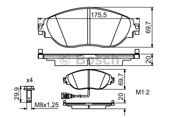 Bosch Brake Pad Set, disc brake – price 211 PLN