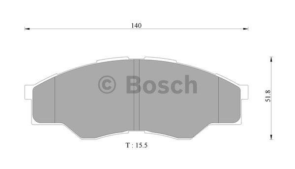 Bosch 0 986 AB9 376 Brake Pad Set, disc brake 0986AB9376
