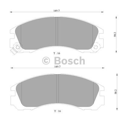 Bosch 0 986 AB9 053 Brake Pad Set, disc brake 0986AB9053