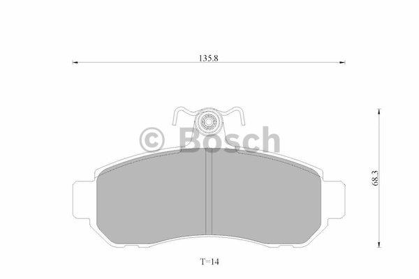 Bosch 0 986 AB9 046 Brake Pad Set, disc brake 0986AB9046
