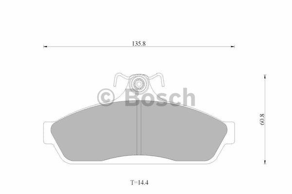 Bosch 0 986 AB9 015 Brake Pad Set, disc brake 0986AB9015