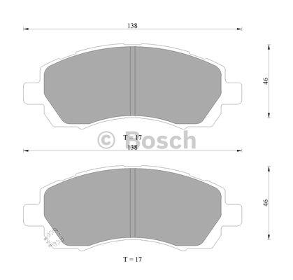 Bosch 0 986 AB9 190 Brake Pad Set, disc brake 0986AB9190