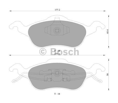 Bosch 0 986 AB9 245 Brake Pad Set, disc brake 0986AB9245