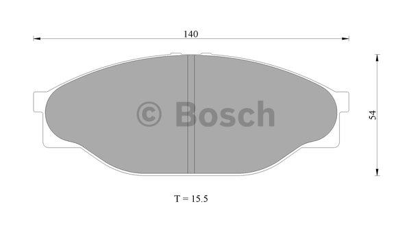 Bosch 0 986 AB9 181 Brake Pad Set, disc brake 0986AB9181