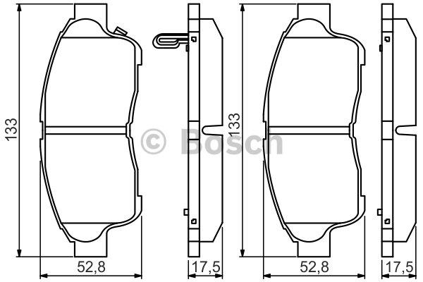 Bosch Brake Pad Set, disc brake – price