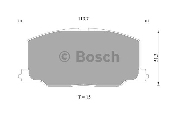 Bosch 0 986 AB9 191 Brake Pad Set, disc brake 0986AB9191