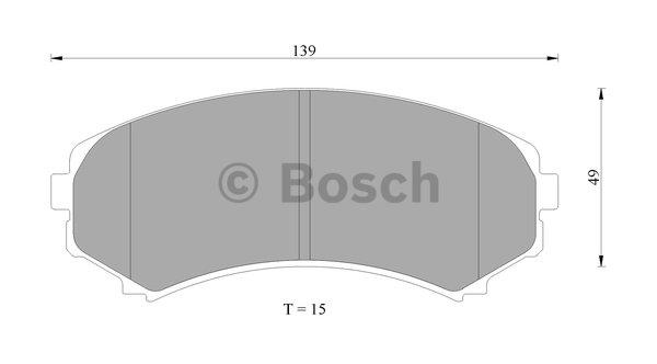 Bosch 0 986 AB9 180 Brake Pad Set, disc brake 0986AB9180