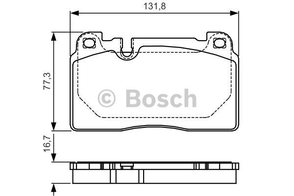 Bosch 0 986 TB3 212 Brake Pad Set, disc brake 0986TB3212