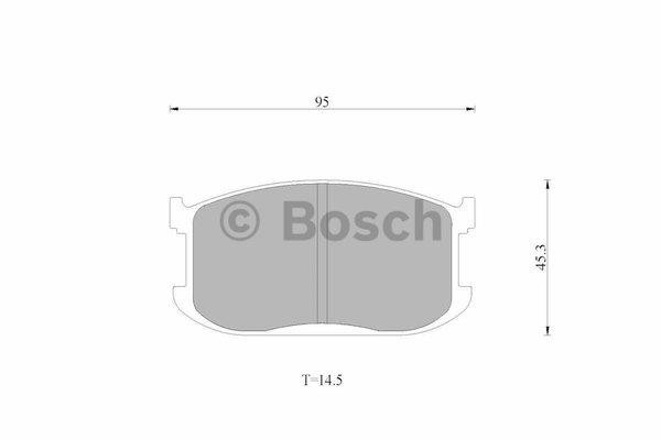 Bosch 0 986 AB9 001 Brake Pad Set, disc brake 0986AB9001