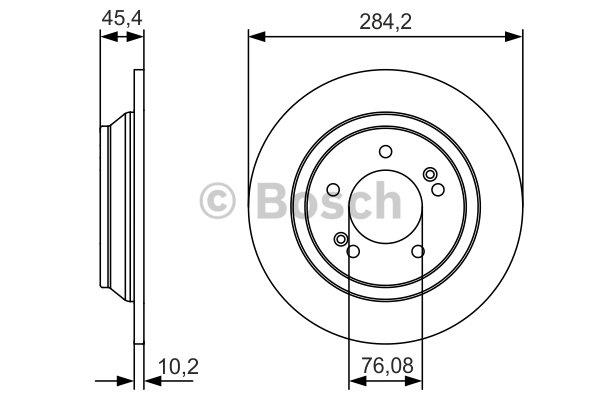 Bosch Rear solid brake disc – price 191 PLN