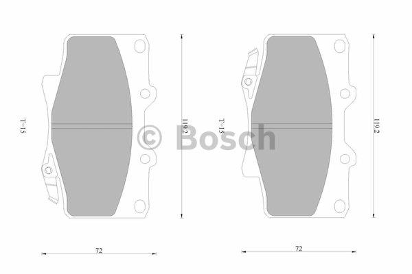 Bosch 0 986 AB4 396 Brake Pad Set, disc brake 0986AB4396
