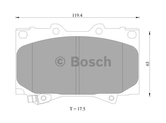 Bosch 0 986 AB9 174 Brake Pad Set, disc brake 0986AB9174