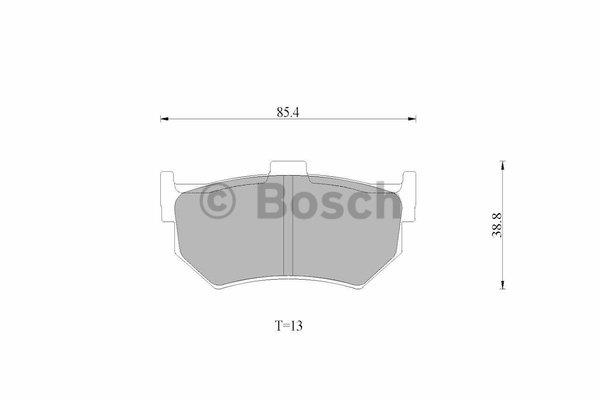 Bosch 0 986 AB9 310 Brake Pad Set, disc brake 0986AB9310