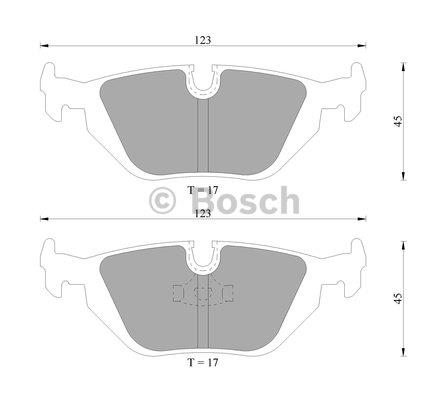 Bosch 0 986 AB4 726 Brake Pad Set, disc brake 0986AB4726