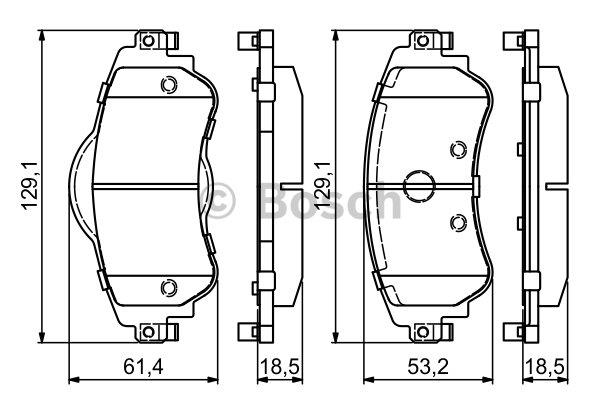 Bosch Brake Pad Set, disc brake – price 140 PLN