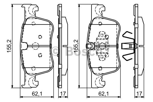 Bosch Brake pad set – price 180 PLN