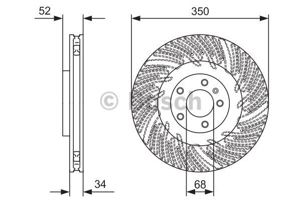 Bosch Front vented brake disc – price 503 PLN