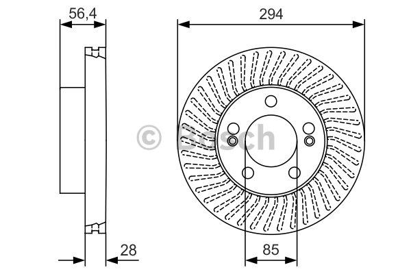 Bosch Front vented brake disc – price [object Object] PLN
