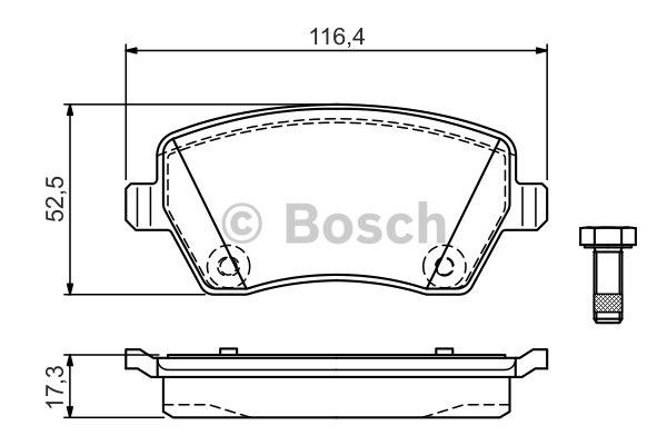 Bosch 0 986 TB3 159 Brake Pad Set, disc brake 0986TB3159