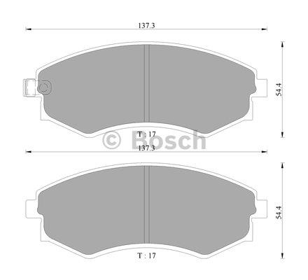 Bosch 0 986 AB9 038 Brake Pad Set, disc brake 0986AB9038