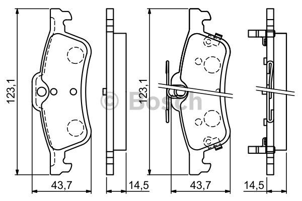 Bosch Brake pad set – price 149 PLN