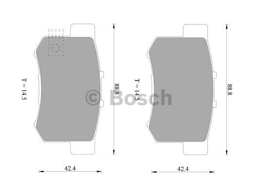 Bosch 0 986 AB9 197 Brake Pad Set, disc brake 0986AB9197