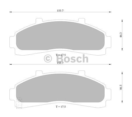 Bosch 0 986 AB9 187 Brake Pad Set, disc brake 0986AB9187