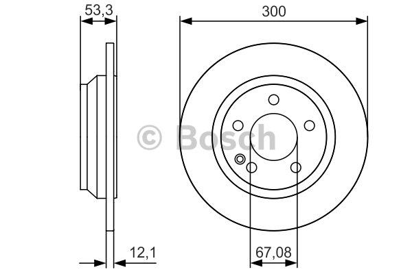 Bosch Rear solid brake disc – price 195 PLN