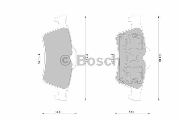 Bosch 0 986 AB2 530 Brake Pad Set, disc brake 0986AB2530