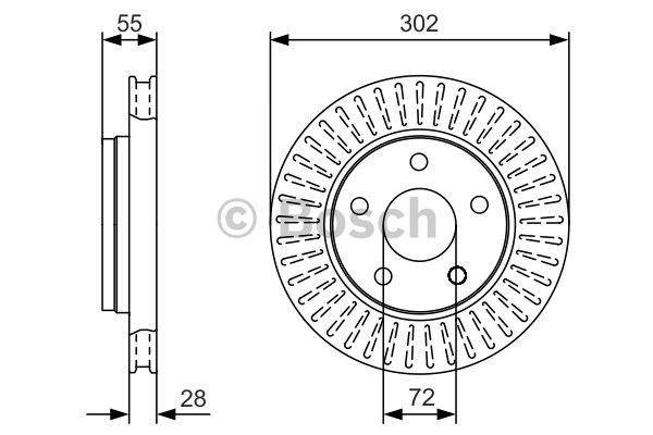 Bosch Brake disc – price 204 PLN