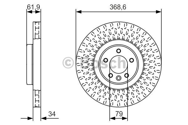 Bosch Front vented brake disc – price 357 PLN