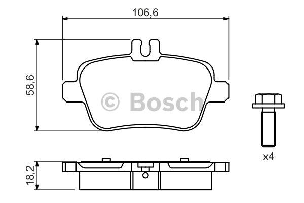Bosch Brake pad set – price 161 PLN