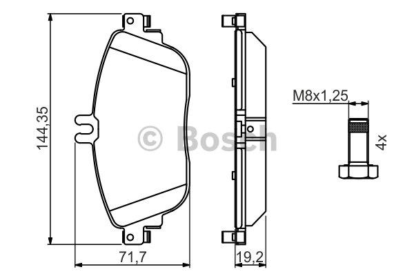 Bosch Brake pad set – price 178 PLN