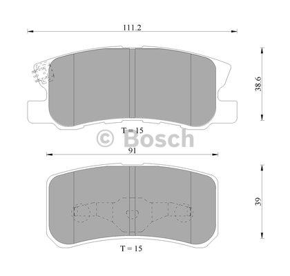Bosch 0 986 AB9 183 Brake Pad Set, disc brake 0986AB9183