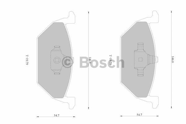 Bosch 0 986 AB1 645 Brake Pad Set, disc brake 0986AB1645