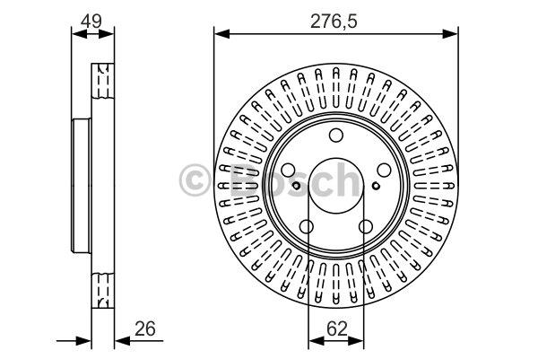 Bosch Front vented brake disc – price 180 PLN