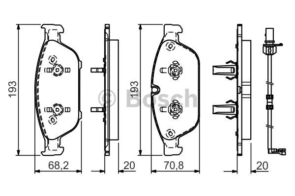 Bosch 0 986 TB3 178 Brake Pad Set, disc brake 0986TB3178