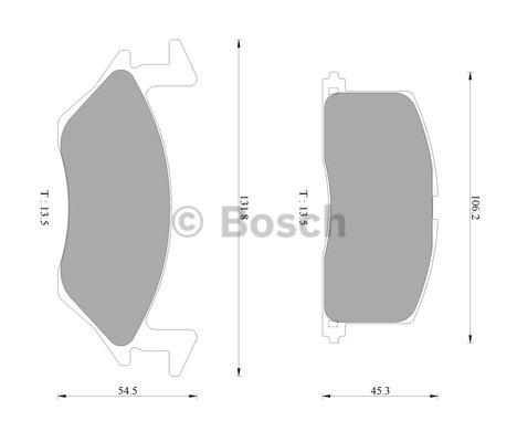 Bosch 0 986 AB9 269 Brake Pad Set, disc brake 0986AB9269