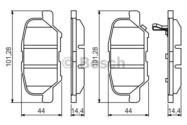 Bosch Brake Pad Set, disc brake – price 109 PLN