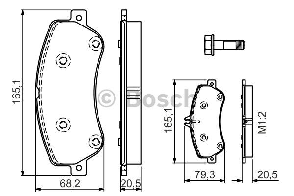 Bosch 0 986 TB3 193 Brake Pad Set, disc brake 0986TB3193