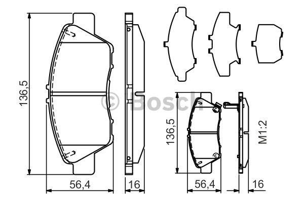 Bosch 0 986 TB3 185 Brake Pad Set, disc brake 0986TB3185