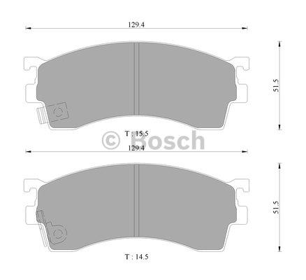 Bosch 0 986 AB9 061 Brake Pad Set, disc brake 0986AB9061