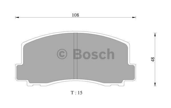 Bosch 0 986 AB9 017 Brake Pad Set, disc brake 0986AB9017
